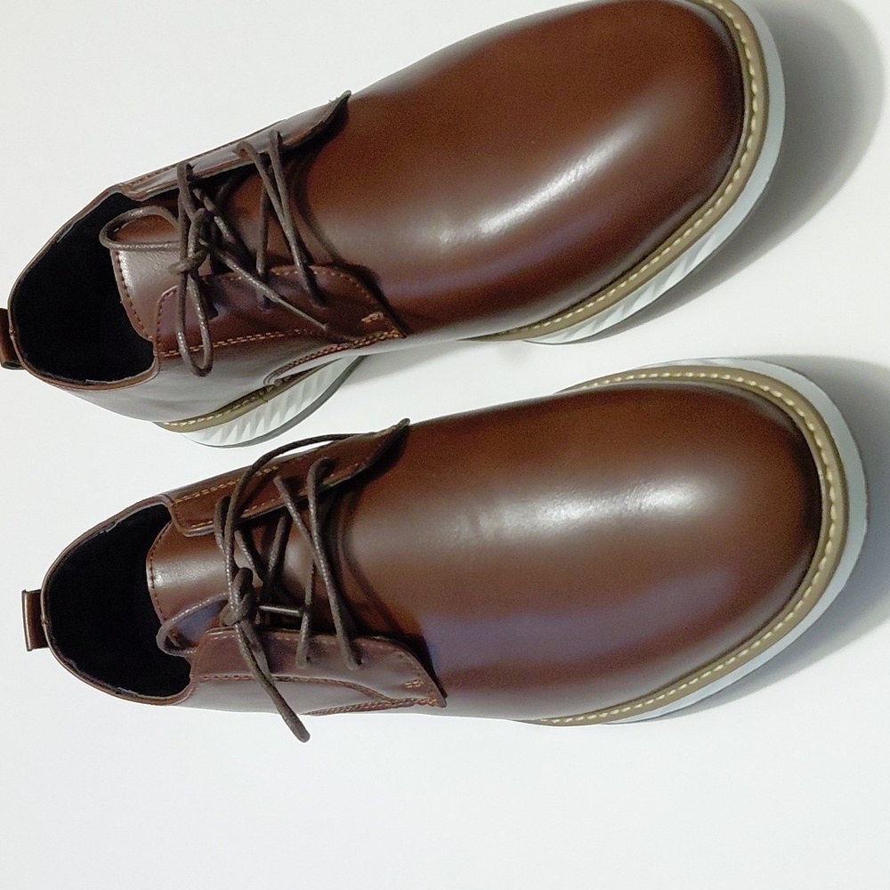 GATSBY Grandeur Men's All Day Comfort Brown Leather Dress Casual Shoes - 12B